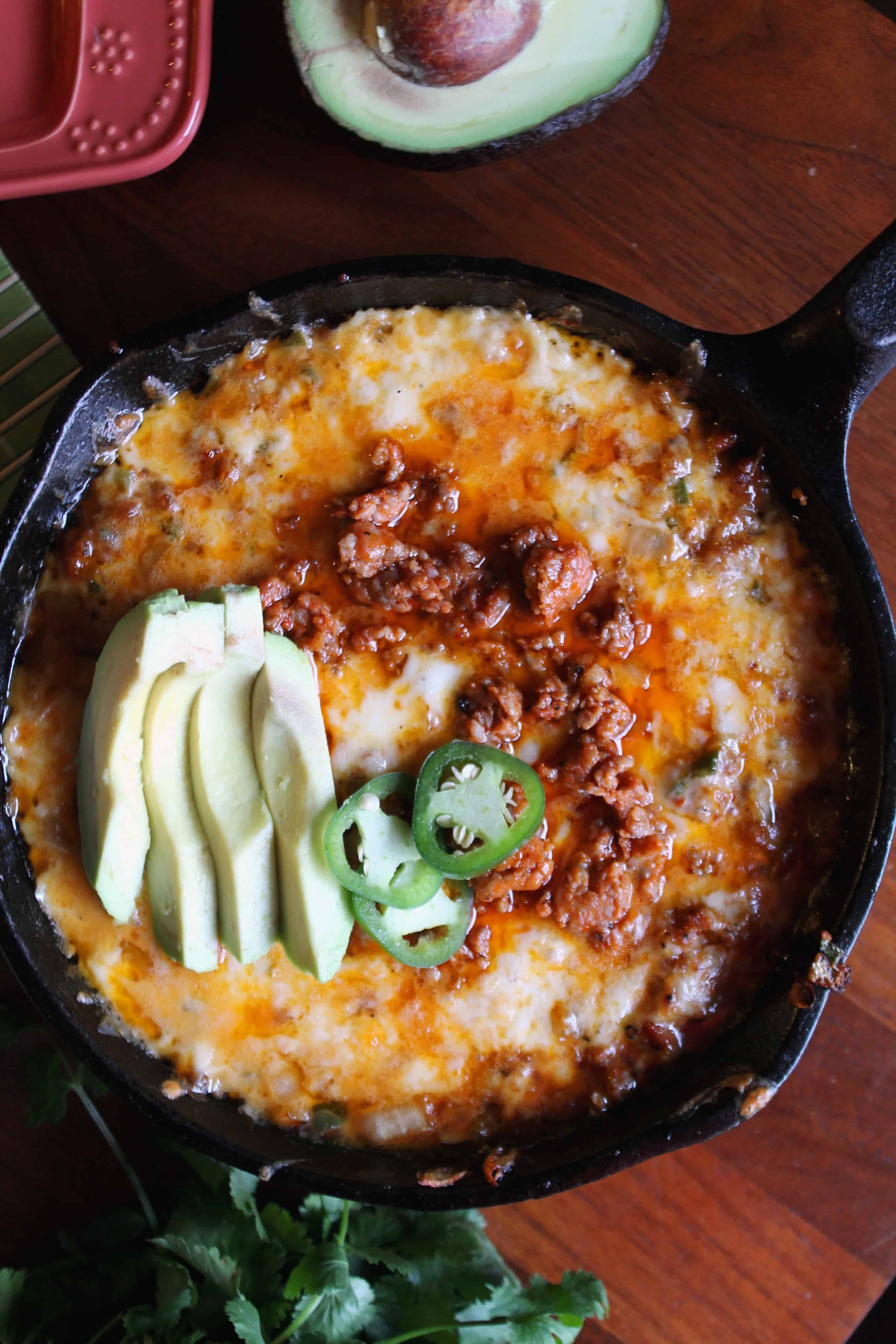 Queso Fundido with Chorizo | The Spiffy Cookie