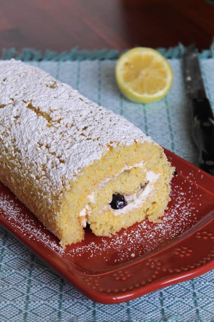 Lemon and Blueberry Roulade 1