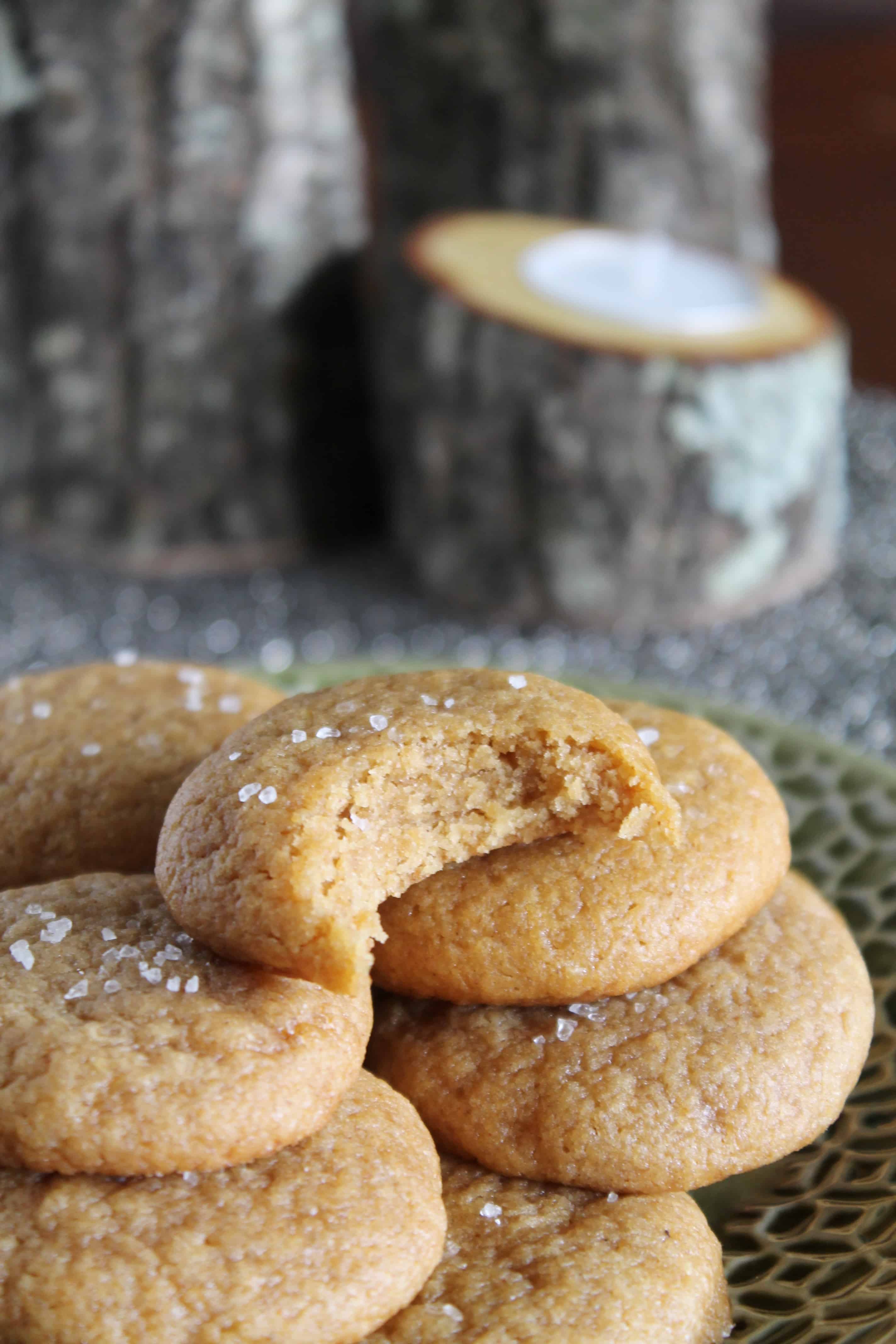 Browned Butter Salty Pumpkin Sugar Cookies