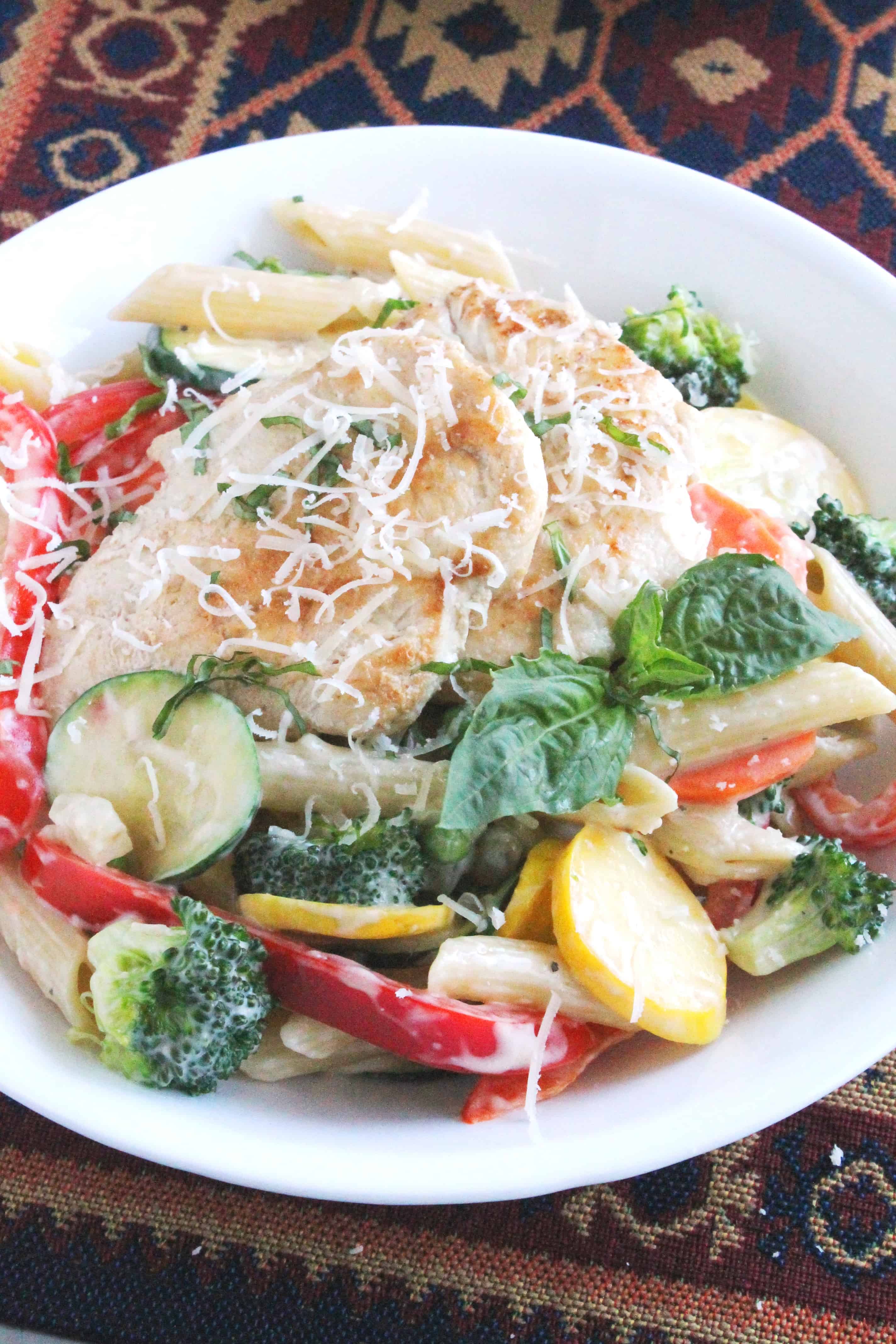 Chicken Alfredo Primavera Penne